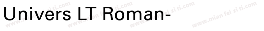 Univers LT Roman字体转换